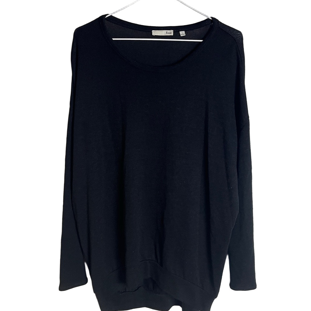 Wilfred Aritzia Black Lightweight Crewneck Sweatshirt Womens S Oversized Layer